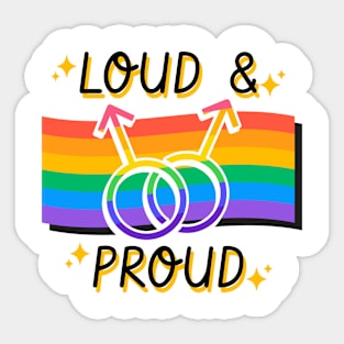 Gay and proud design Sticker